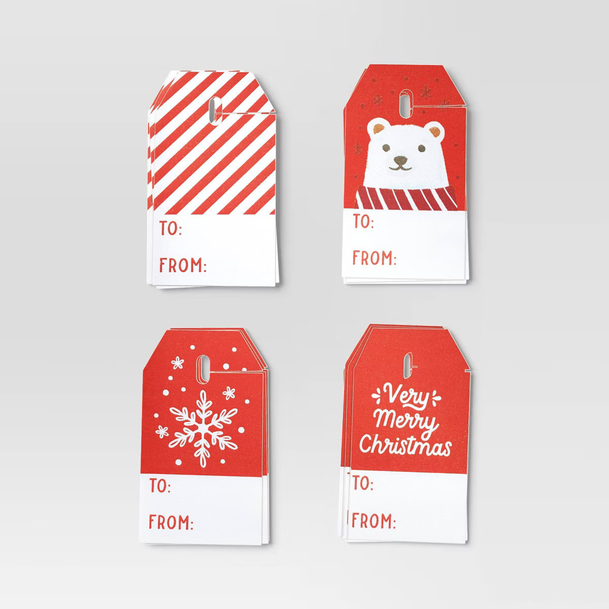 12ct Christmas Gift Tags Red/White - Wondershop™ | Target