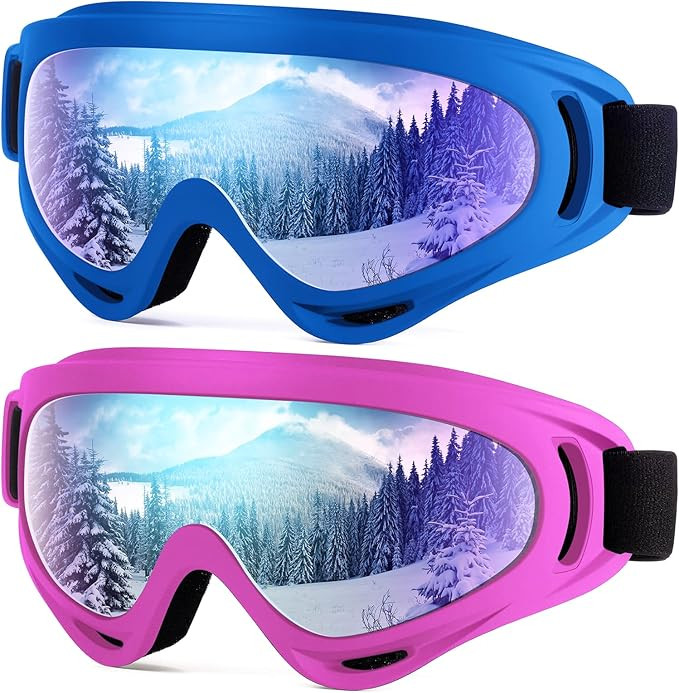 Dizywiee 2-Pack Kids Ski Goggles, Snowboard Goggles for Adult Youth Teens Boys & Girls, Winter Sn... | Amazon (US)