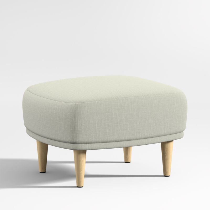 Lyric Sage Green Curved Nursery Ottoman + Reviews | Crate & Kids | Crate & Barrel
