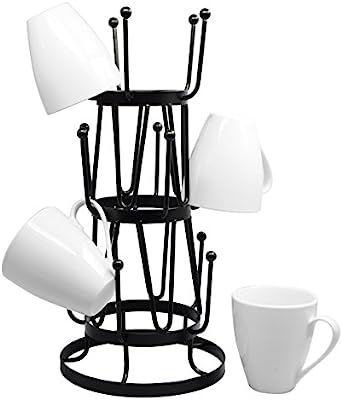 Stylish Steel Mug Tree Holder Organizer Rack Stand (Black) | Amazon (US)