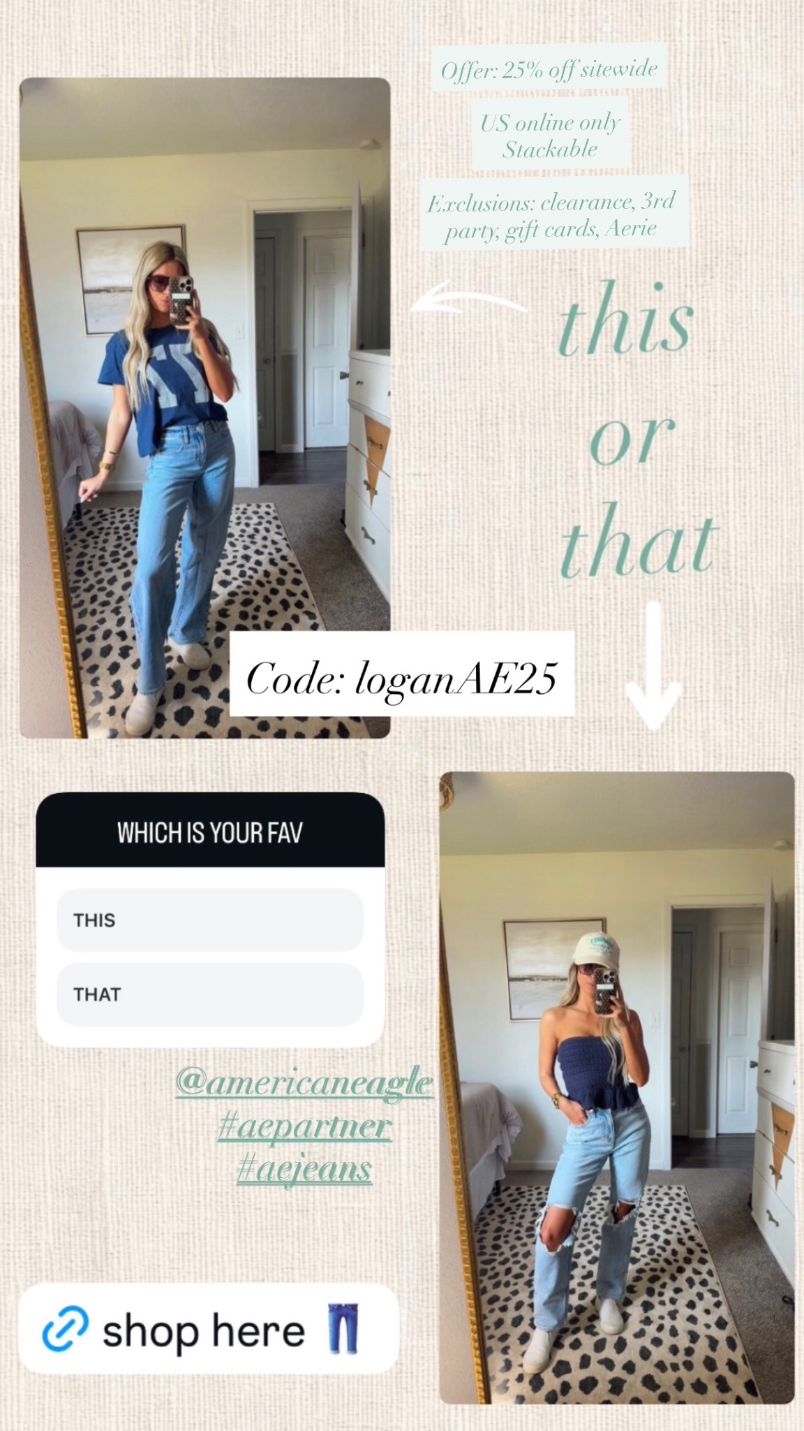 @American Eagle Outfitters #aepartner #aejeans 

#LTKU #LTKPetite #LTKootd