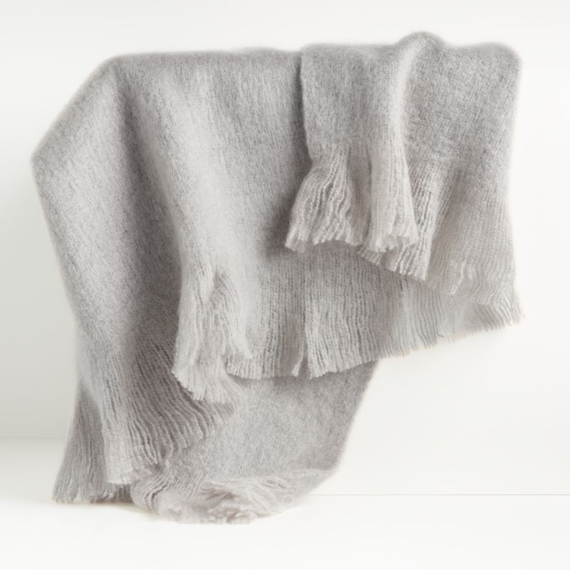 Loren Grey Soft Throw Blanket + Reviews | Crate and Barrel | Crate & Barrel