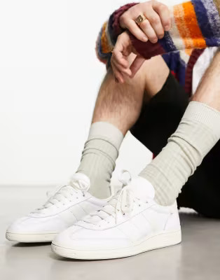 adidas Originals Handball Spezial gum sole trainers in white | ASOS (Global)