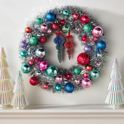 Member's Mark 24" Shatterproof Ornament Tinsel Wreath | Sam's Club