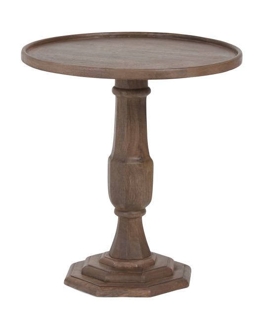 24in Wynter Solid Wood Round Table | TJ Maxx