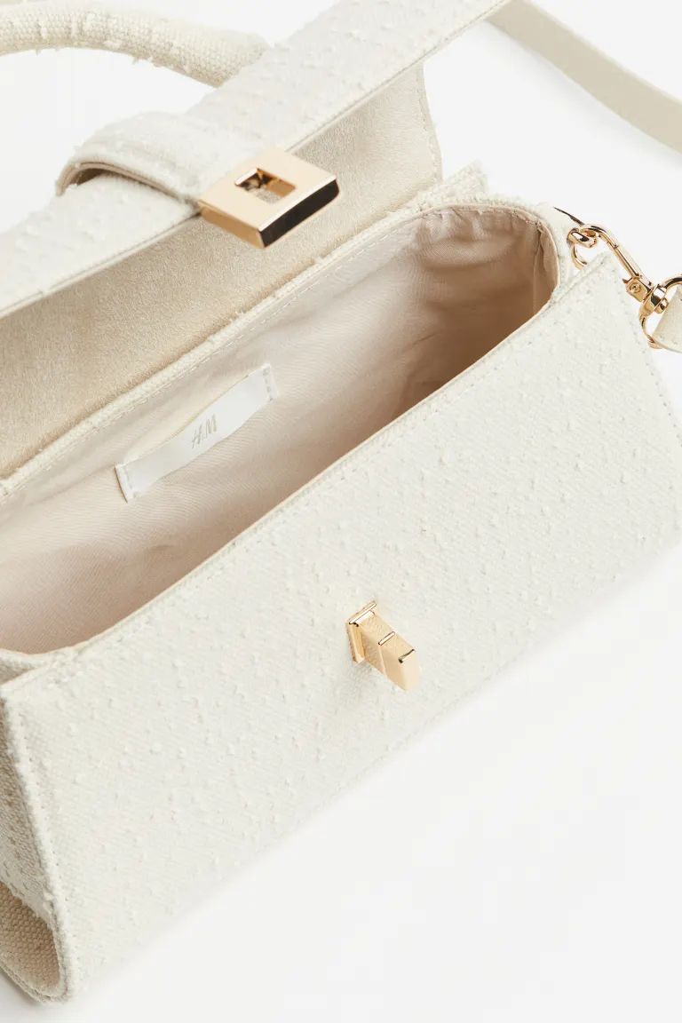 Textured crossbody bag - Cream - Ladies | H&M | H&M (UK, MY, IN, SG, PH, TW, HK)