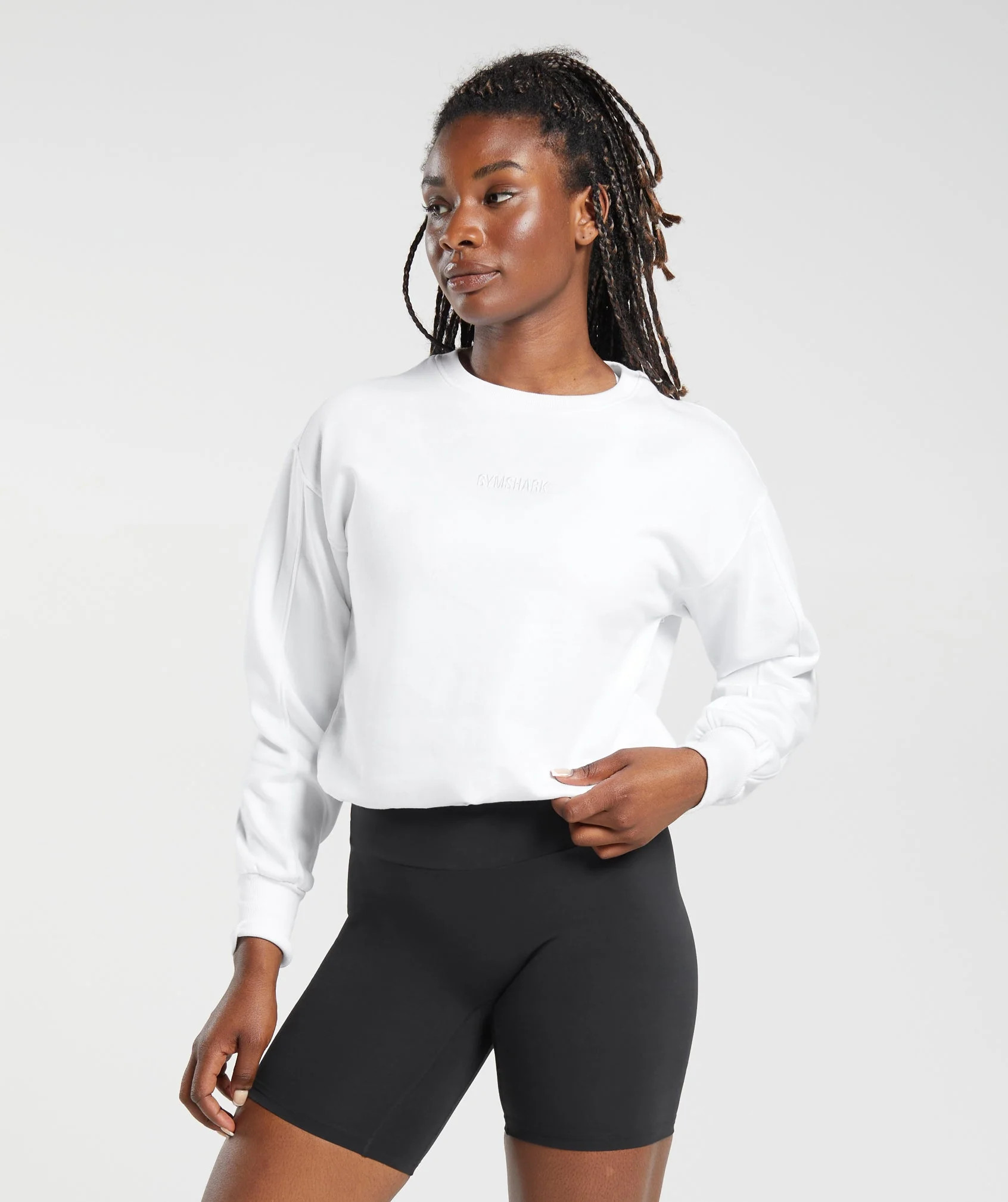 Gymshark Pulse Pullover - White | Gymshark US
