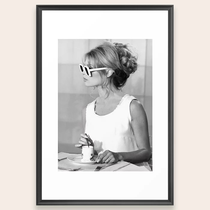 Brigitte Bardot in Sunglasses Retro Vintage Art Art Print | Society6