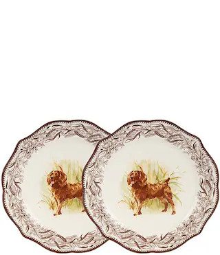 Southern Living Autumn Grove English Cocker Spaniel Dog Accent Plates, Set of 2 | Dillard's | Dillard's
