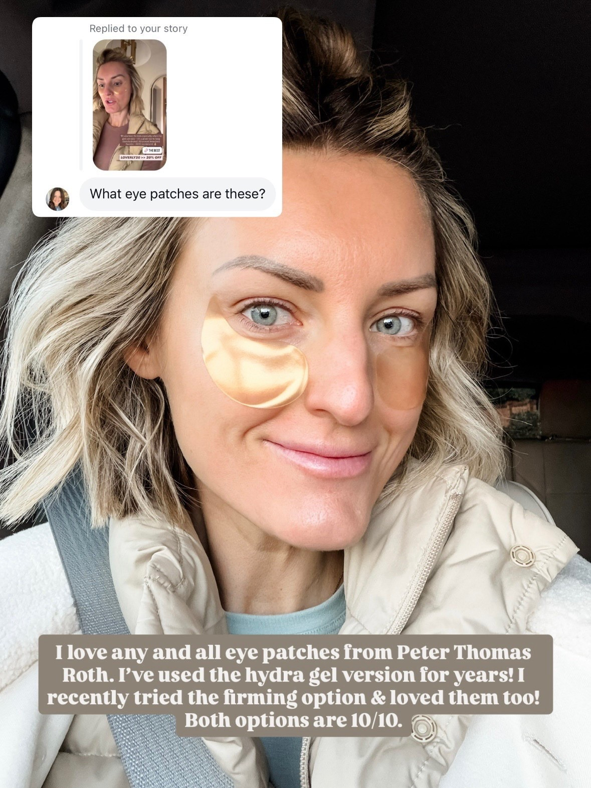 I’ve been loving these eye patches! These would make a great addition to any Mother’s Day gift!

Loverly Grey, Peter Thomas Roth, eye patches, beauty finds 

#LTKgrwm #LTKBeauty