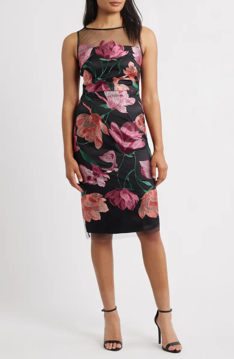 Floral Embroidered Cocktail Dress | Nordstrom