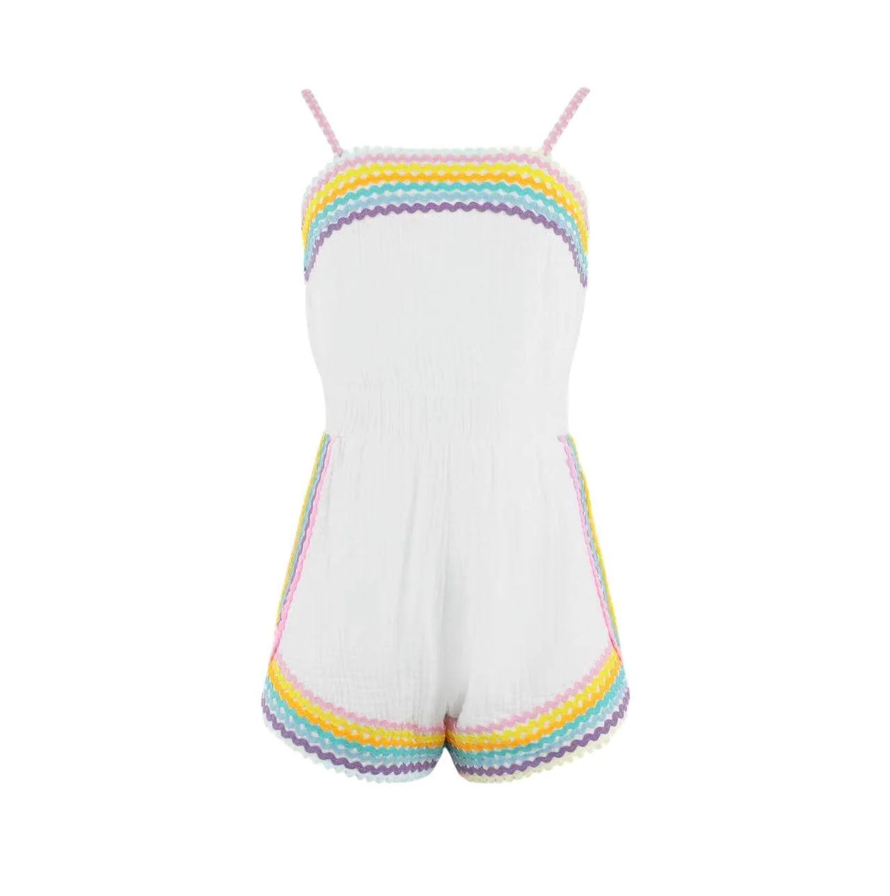 White Rainbow Summer Romper | Lola + The Boys