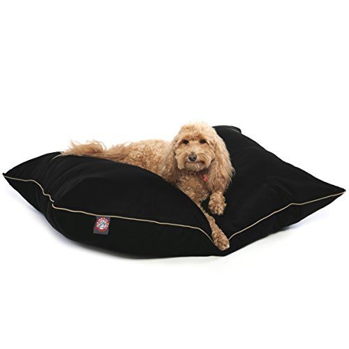 Majestic Pet Rectangle Medium Dog Bed Washable – Non Slip Comfy Pet Bed – Dog Crate Bed Super Value Pillow Dog Bed – Dog Kennel Bed for Sleeping - Dog Bed Medium Breed 35 x 28 Inch – Solid Black | Amazon (US)