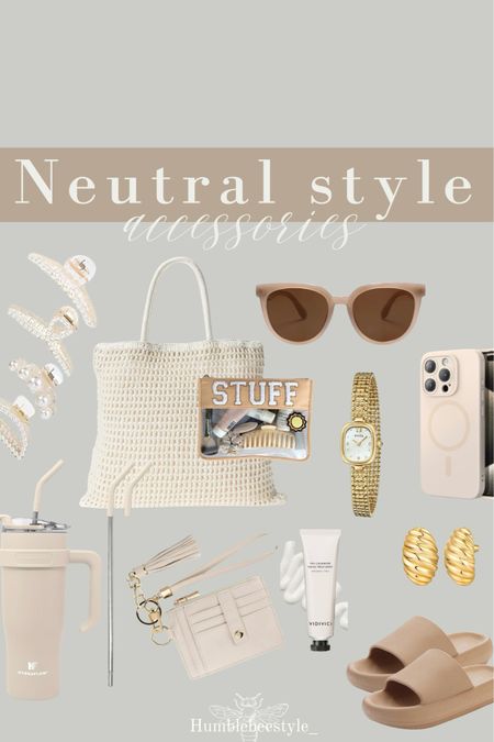 Style accessories for spring. 

#neutralstyle #accessories #springvibes 



#LTKstyletip #LTKfindsunder50 #LTKGiftGuide