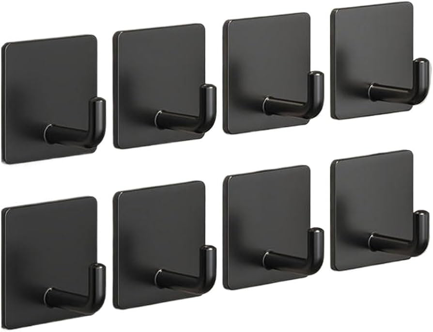 Adhesive Hooks for Hanging, Self-Adhesive Wall Hook for Key Hat Coat, No Drill Stick on Bathroom ... | Amazon (US)