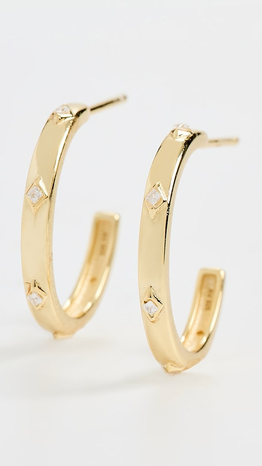 Argento Vivo Cubic Zirconia Hoops | SHOPBOP | Shopbop