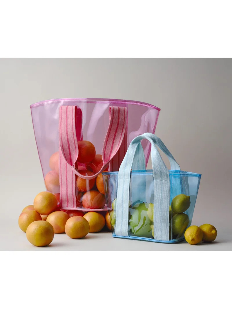 No Boundaries Women's Clear Beach Tote, Pink | Walmart (US)