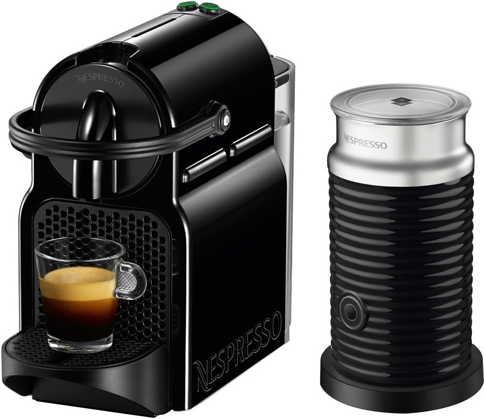 Nespresso Inissia Coffee Machine by DeLonghi with Aeroccino Milk Frother - Black | Amazon (CA)