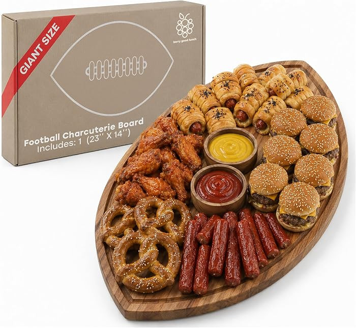 Giant American Football Charcuterie Board, Game Day Tray 23.5x14 Inches | Amazon (US)