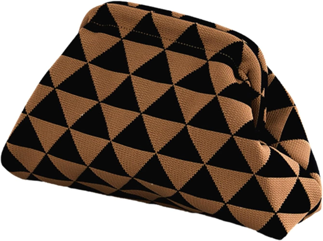 DIHKLCIO Clutch Purses for Women 2025 Summer Beach Woven Crochet Bag Dumpling Striped Ruched Clou... | Amazon (US)