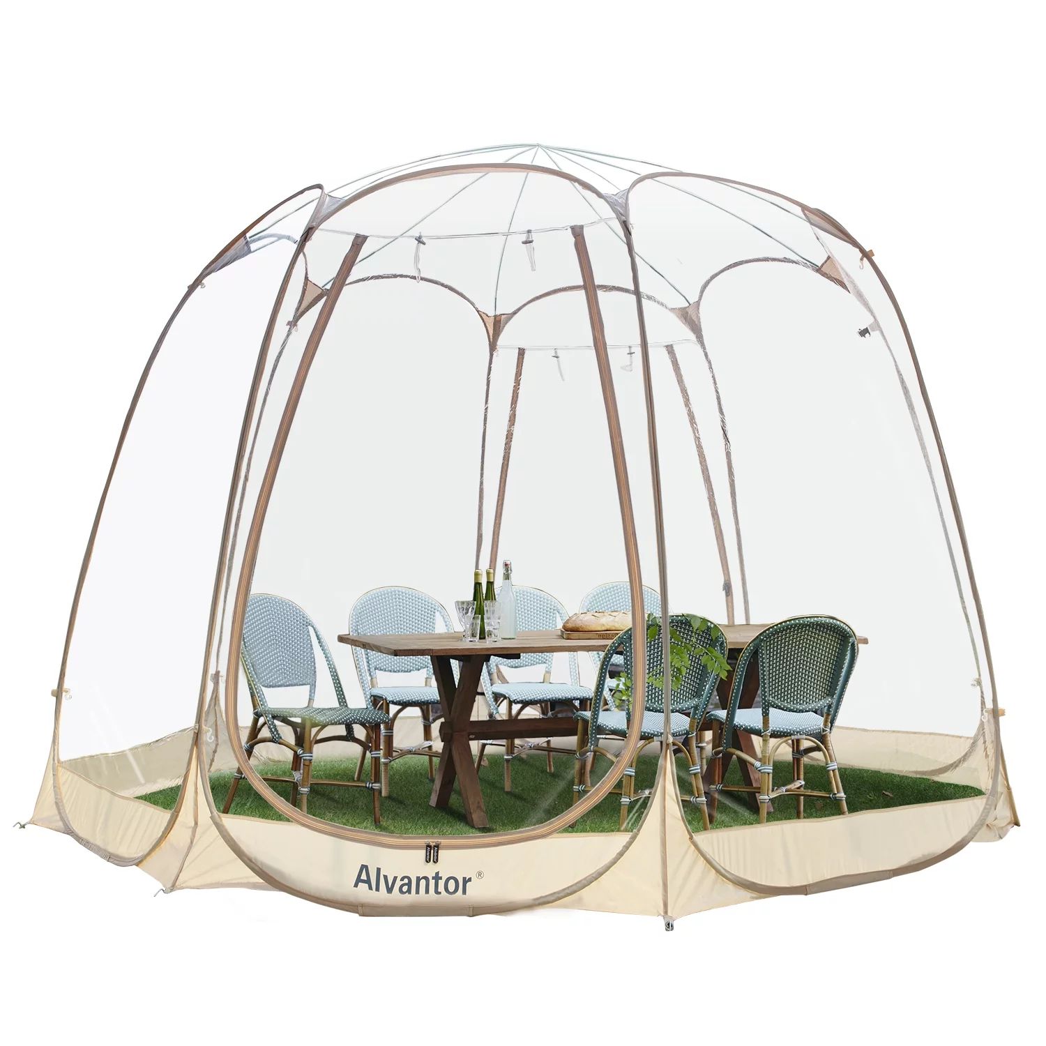 Bubble Tent Pop up Canopy Family Camping Gazebo 12x12 Beige - Walmart.com | Walmart (US)