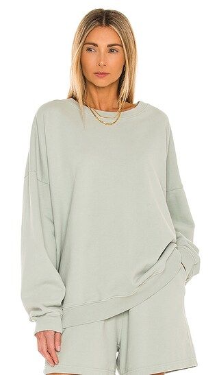 The Oversized Crewneck in Sage | Revolve Clothing (Global)