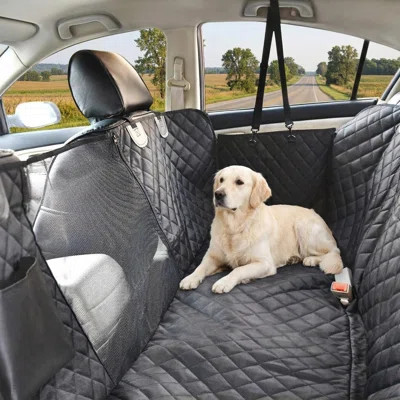Rear compartment seat cover for canines providing complete waterproof protection with mesh viewing window, scratch-preventing and slip-resistant pet h | Wayfair North America