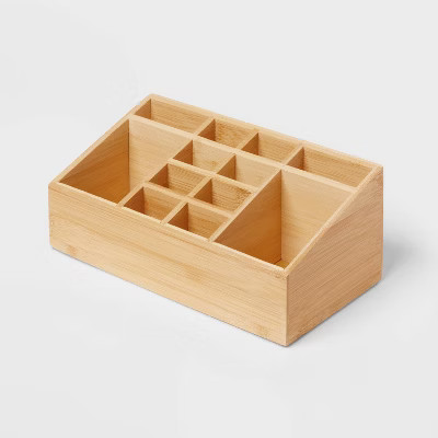 10" x 5" x 4" 12 Compartment Bamboo Countertop Organizer - Brightroom™ | Target