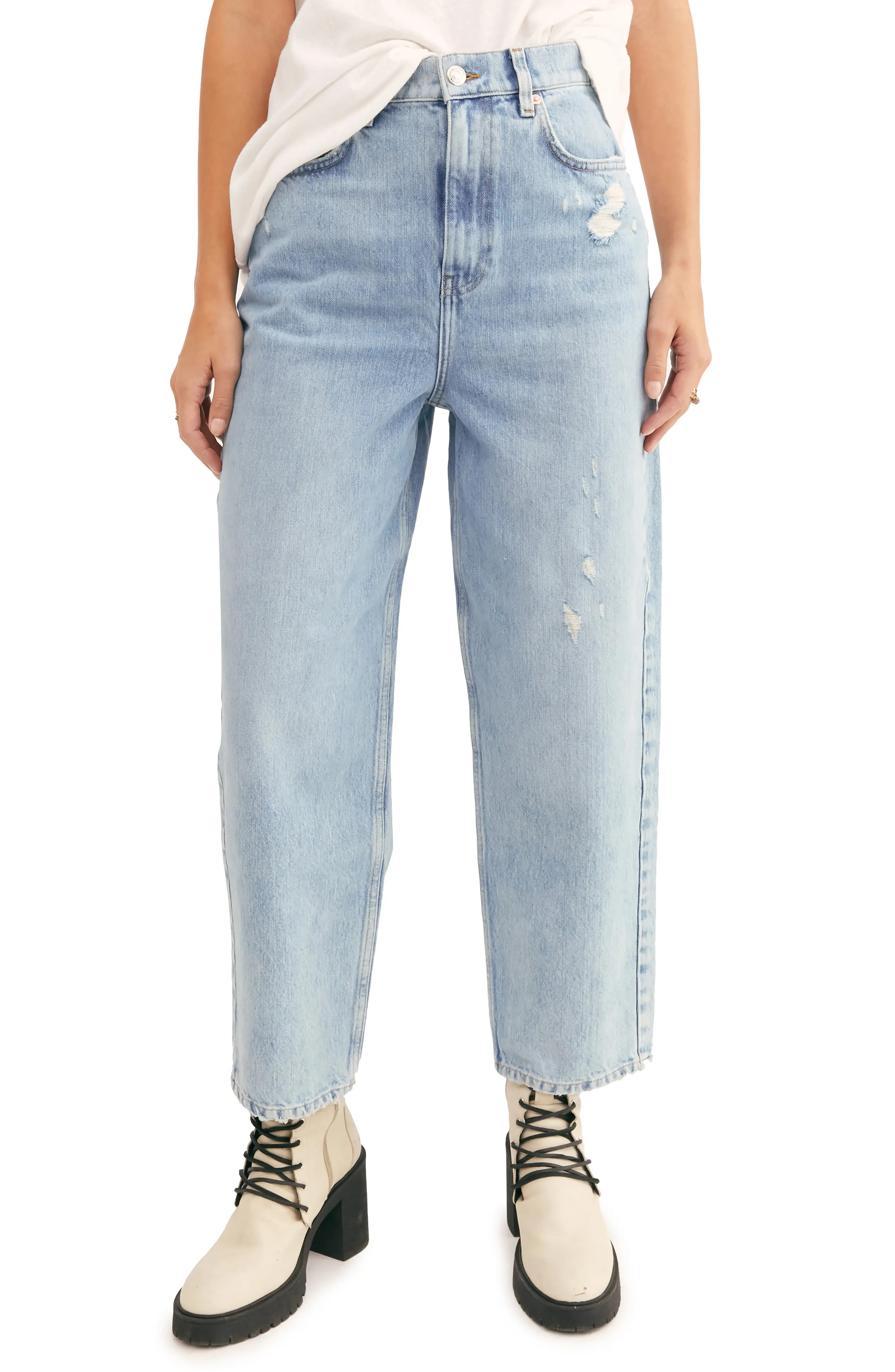 Women's Free People Frank Dad Jeans, Size 30 - Blue | Nordstrom