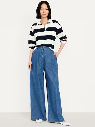 Extra High-Waisted Taylor Super Wide-Leg Trouser Pants | Old Navy | Old Navy (US)