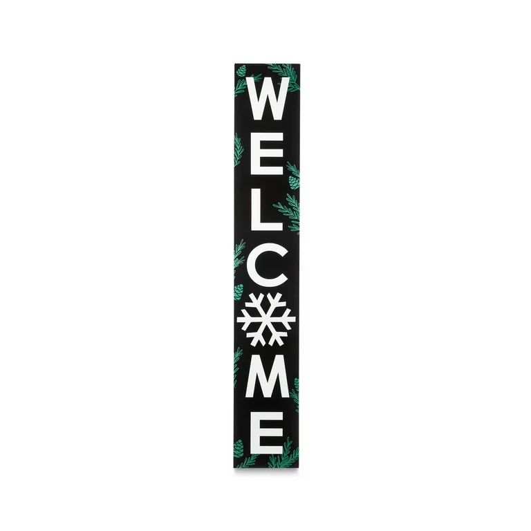 Red & White Outdoor Christmas Hanging Sign, Welcome, 67", by Holiday Time | Walmart (US)