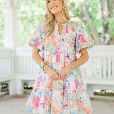 All Together Now Pink Toile Midi Dress | The Mint Julep Boutique