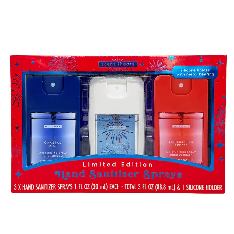 Scent Theory Limited Edition Americana Hand Sanitizer Spray Gift Set, 3 Piece | Walmart (US)