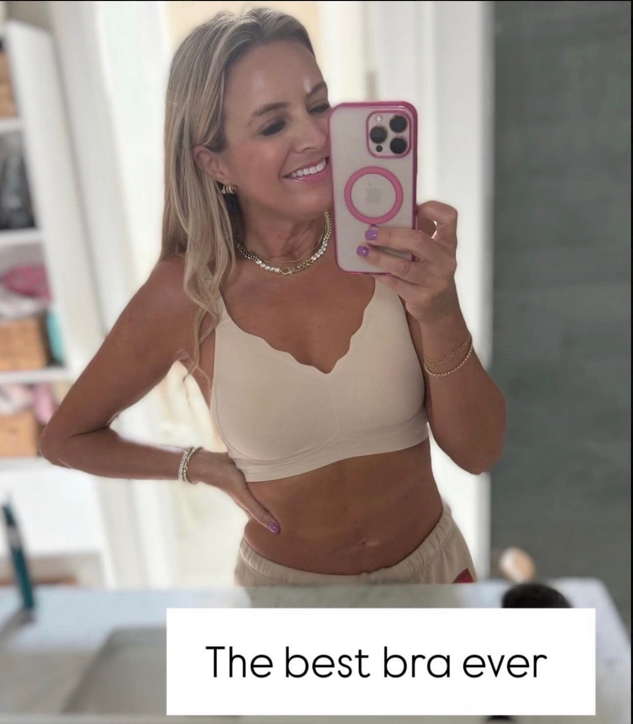The best everyday bra for when you want comfort without sacrificing support. The seamless design is so flattering under tanks, tees, and workout clothes, and the neutral color makes it an everyday essential! 

 #LTKgrwm #LTKselfcare