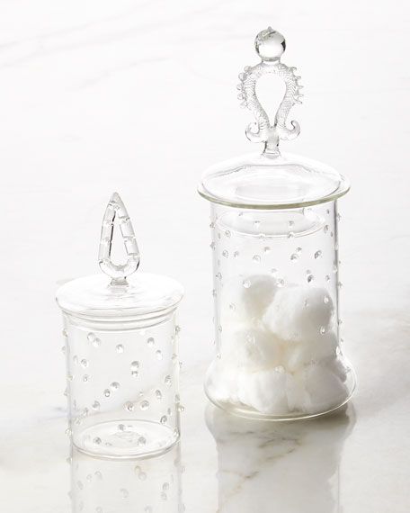 Set of Two La Boheme Apothecary Jars with Dots | Neiman Marcus