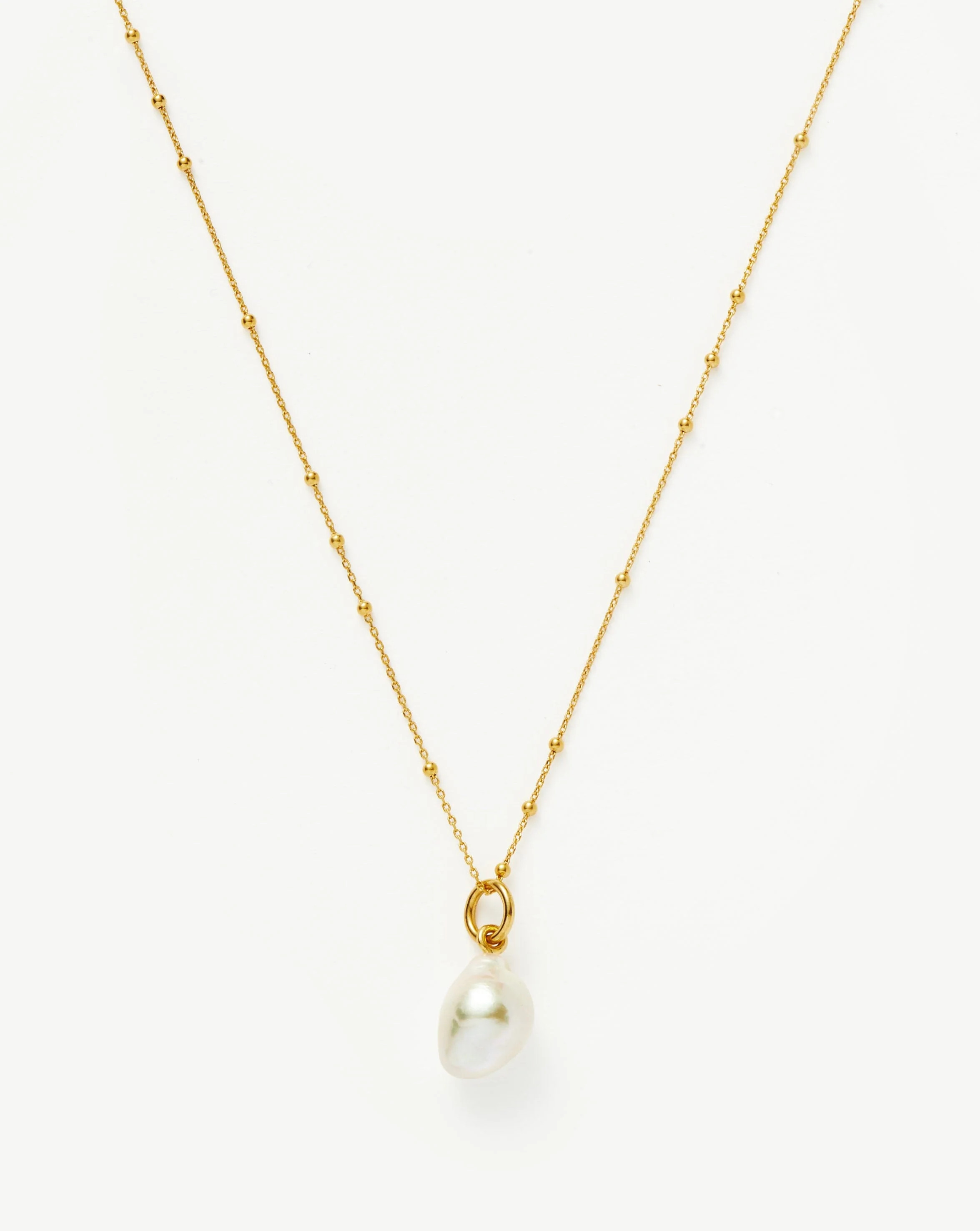 Baroque Pearl Chain Necklace | 18ct Gold Vermeil/Pearl | Missoma UK