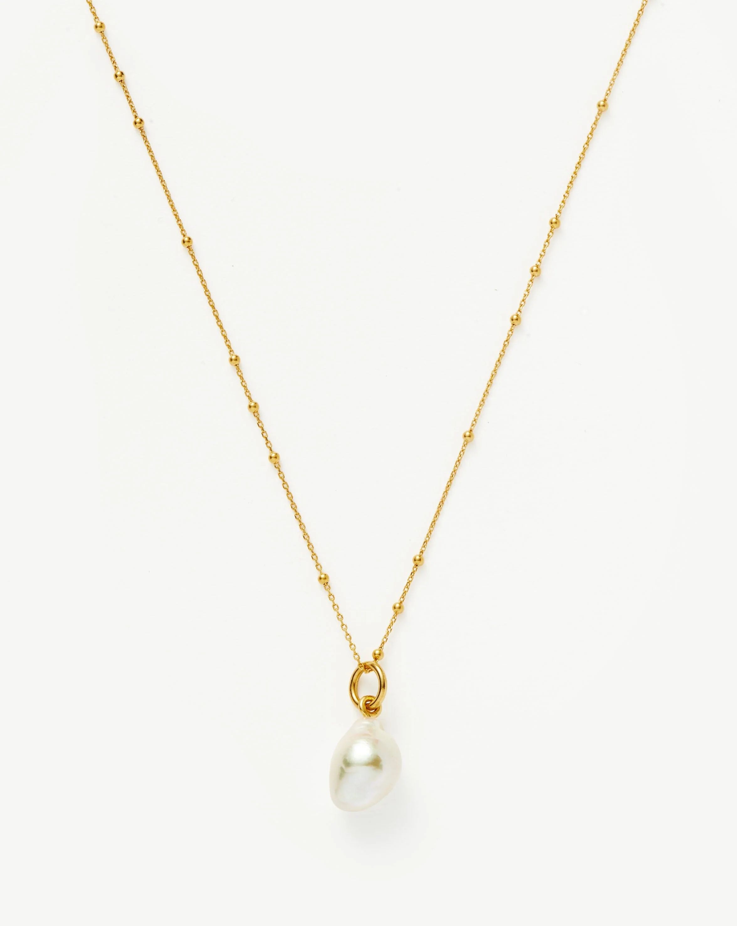 Baroque Pearl Chain Necklace | 18ct Gold Vermeil/Pearl | MIssoma UK