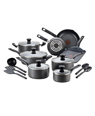 T-Fal Initiatives Nonstick 18 Piece Cookware Set - Macy's | Macy's Canada