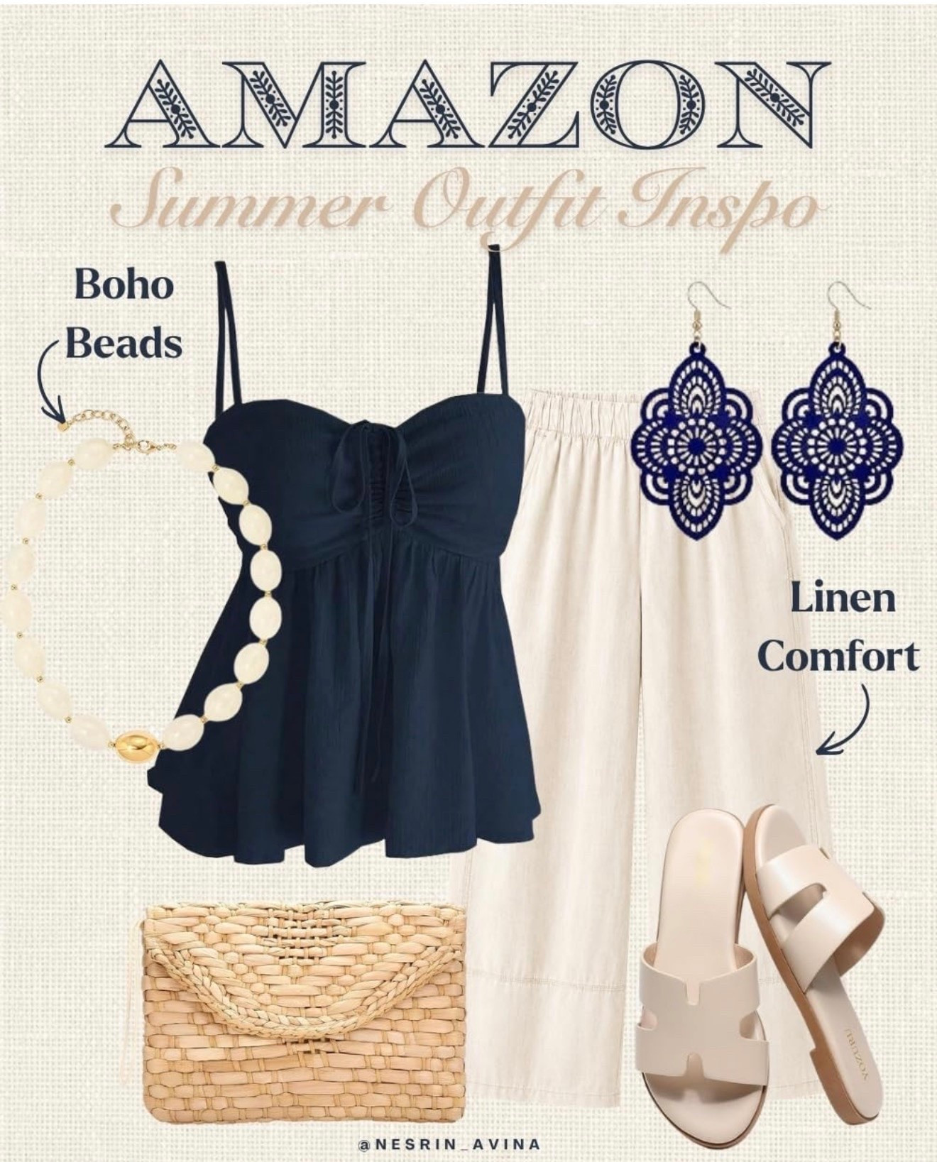 Vacation outfits 
Summer resort outfit 
Sandals top 
Jewelry 
Linen look 
Summer outfit. #vacationoutfitover40

#LTKOver40