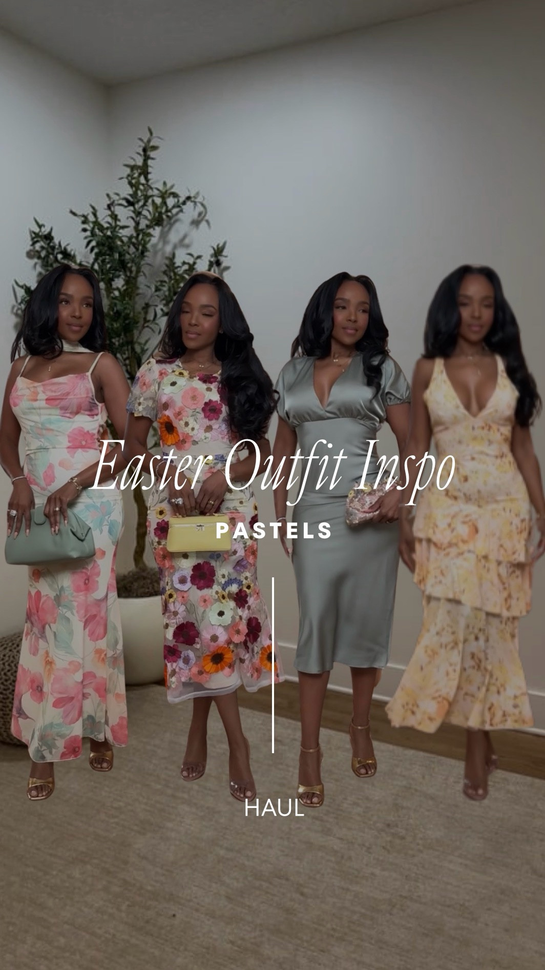 Easter outfit ideas in soft pastels 🌸

Everything is linked below.

If you’re still figuring out what to wear for Easter, these dresses are such pretty options. I leaned into soft pastels and florals because they always feel perfect for spring events, brunch, church, and family gatherings.

In this reel you’ll see:
• A pastel floral maxi dress with a soft spring color palette
• A statement floral midi dress that feels dressy but still fun
• A satin sage green midi dress that’s elegant and flattering
• A soft yellow floral dress that’s perfect for Easter or spring events

These are the kinds of dresses you can wear well beyond Easter too — brunch, baby showers, weddings, or any spring celebration.

If an item appears in a different color, still click it — the same silhouette is often available in multiple colors.

Everything from these looks is linked below.

Size Small | 5’4” | 140 lbs | 36D-27-40

#LTKSpringSale #LTKPetite