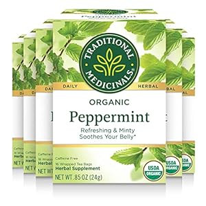 Traditional Medicinals Tea, Organic Peppermint, Soothes Your Belly, Rereshing & Minty, 96 Tea Bag... | Amazon (US)