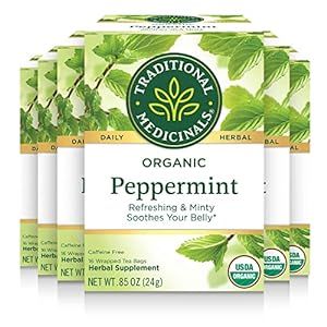 Traditional Medicinals Tea, Organic Peppermint, Soothes Your Belly, Rereshing & Minty, 96 Tea Bag... | Amazon (US)