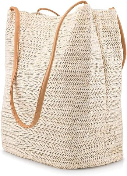 OCT17 Women Straw Beach Bag tote Shoulder Bag Summer Handbag | Amazon (US)