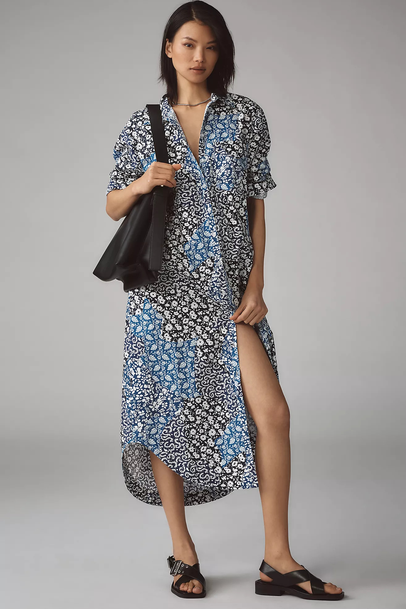 The Soren Long-Sleeve Shirt Dress by Maeve | Anthropologie (US)