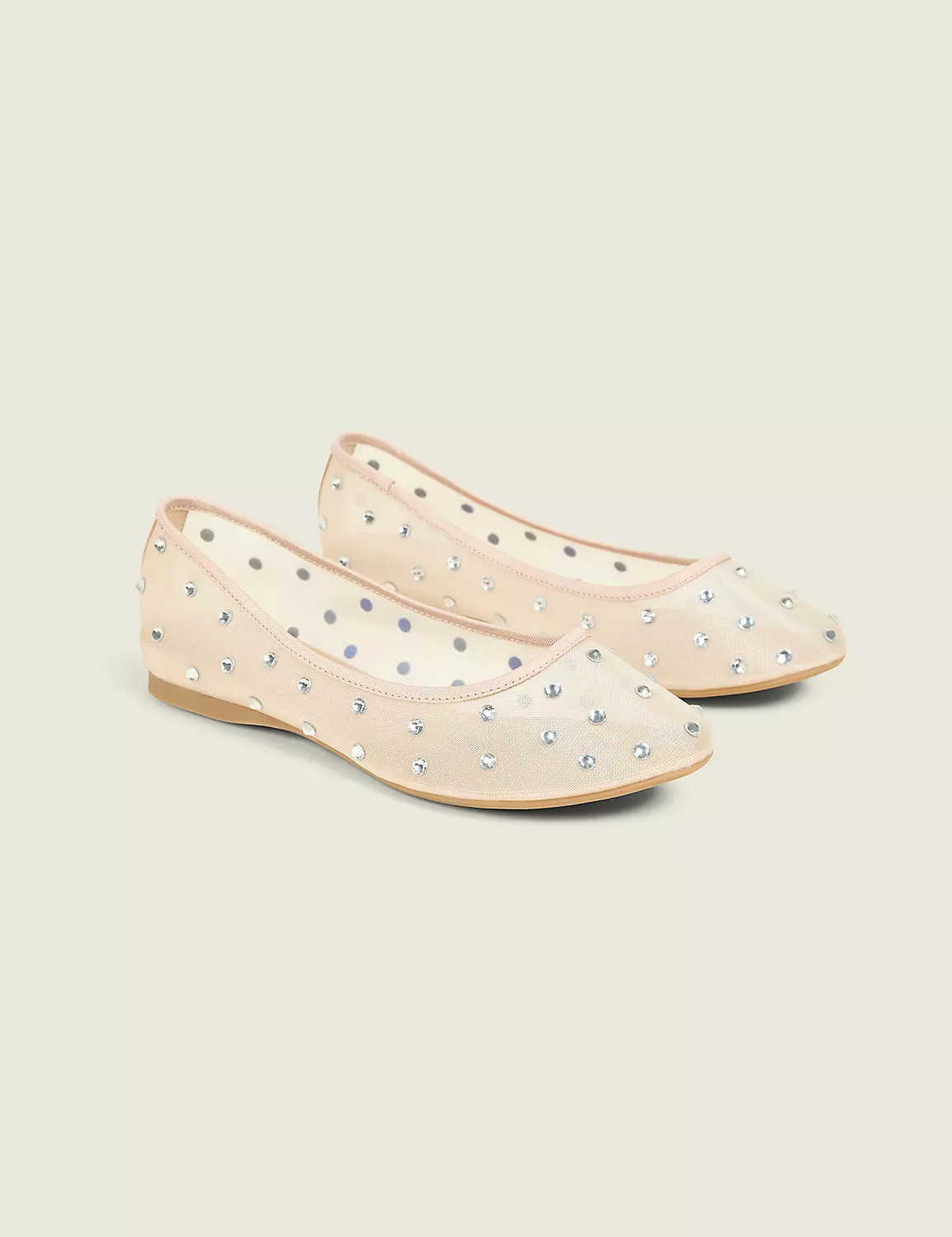 Dream Cloud Mesh Rhinestone Ballet Flat | LaneBryant | Lane Bryant (US)