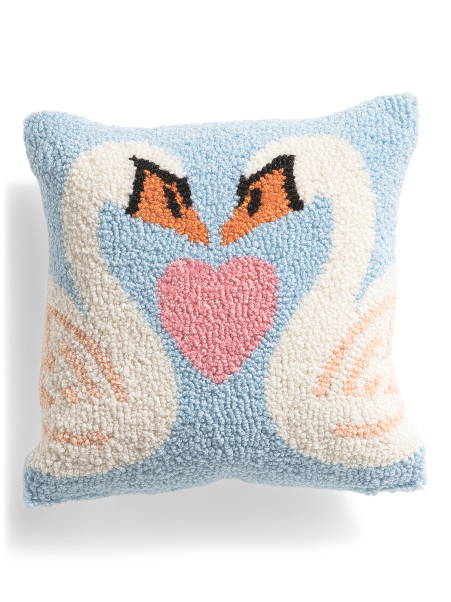 12x12 Swans Heart Hooked Pillow | Throw Pillows | Marshalls | Marshalls