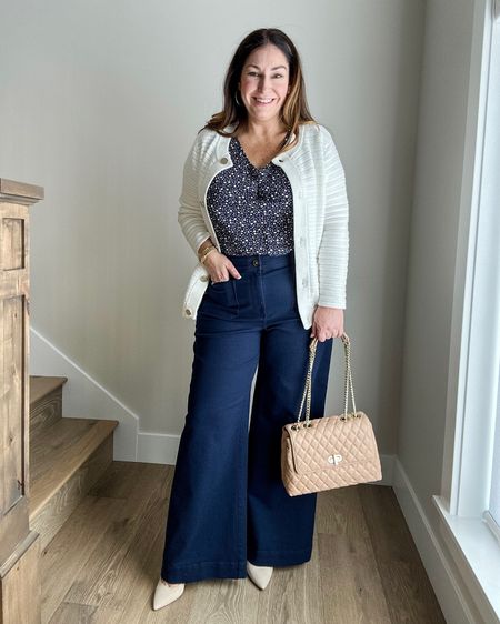 Spring workwear Outfit 

Fit tips: blouse tts, L // knitted sweater tts, L // pants size up, 14 

Style guide   Workwear  spring workwear  summer workwear  cardigan  spring style  summer style  

#LTKstyletip #LTKSeasonal #LTKworkwear