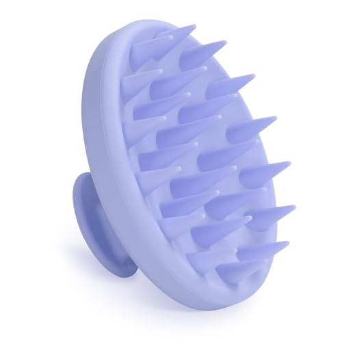 Meartchy Silicone Scalp Massager, Scalp Scrubber for Hair Growth with Soft Bristles, Scalp Exfoliator Brush Dandruff Removal Shampoo Brush for Wet Dry Scalp Care (Light Purple) | Amazon (US)
