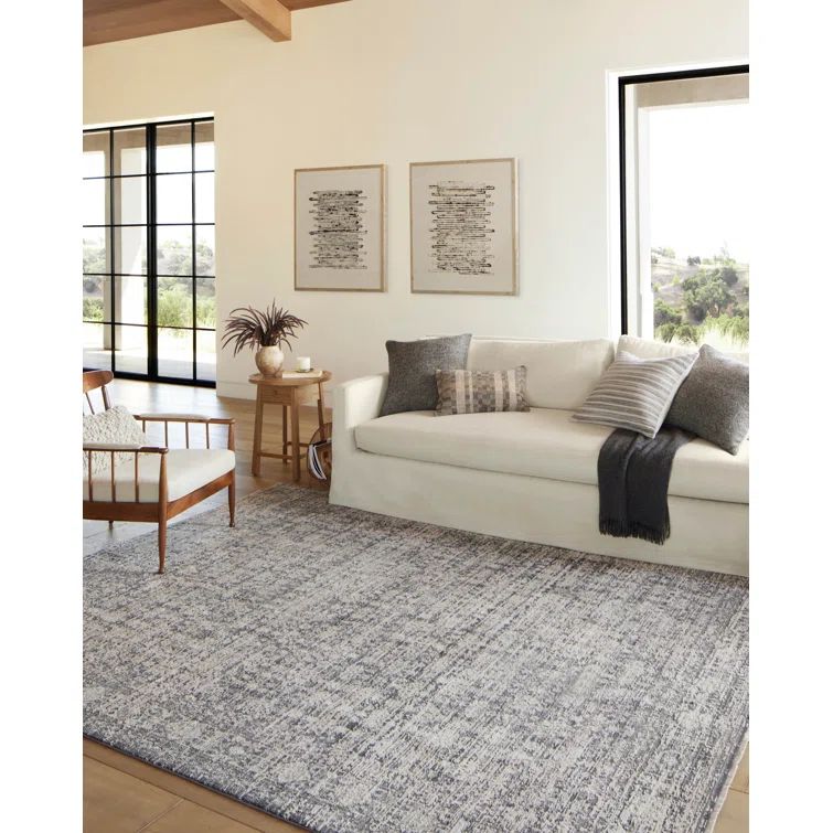 Amber Lewis x Loloi Alie Charcoal / Dove Area Rug | Wayfair Professional