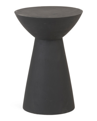 19in Wood Drum Accent Table | TJ Maxx